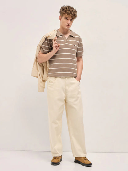 Men's Cotton Striped Slim Fit Polo
