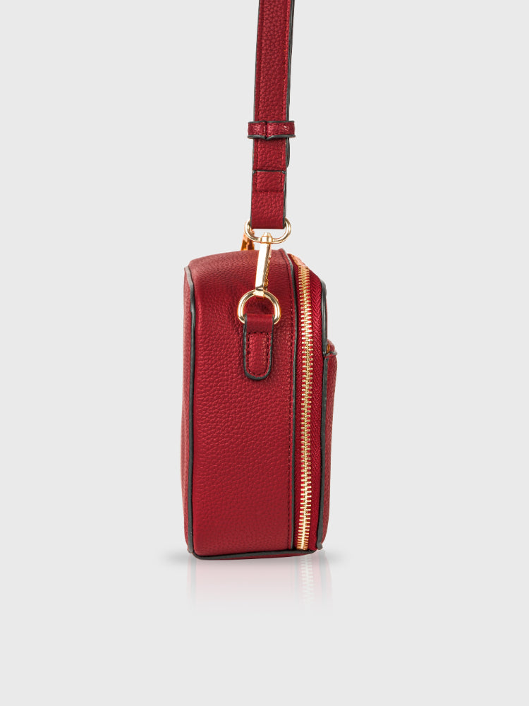 Boxed & Bold Wine Sling Bag Charme