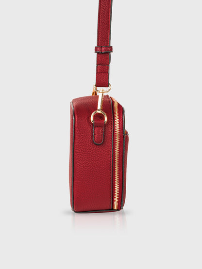 Boxed & Bold Wine Sling Bag Charme