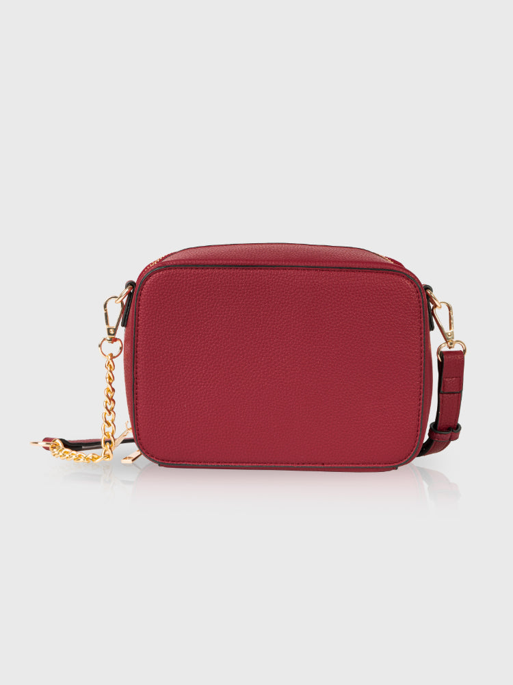 Boxed & Bold Wine Sling Bag Charme