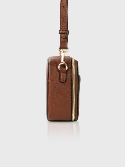 Boxed & Bold Brown Sling Bag Charme