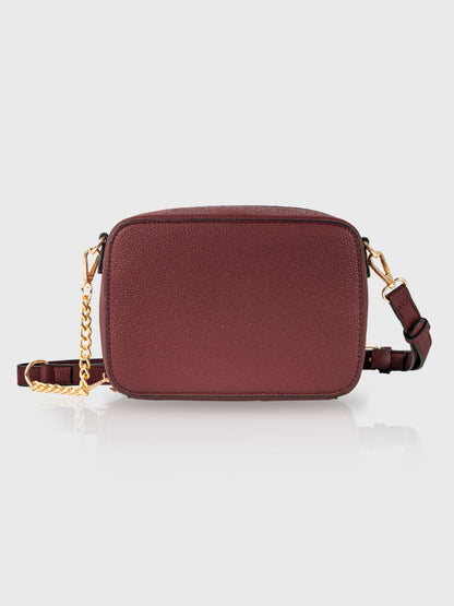 Boxed & Bold Wine Sling Bag Charme