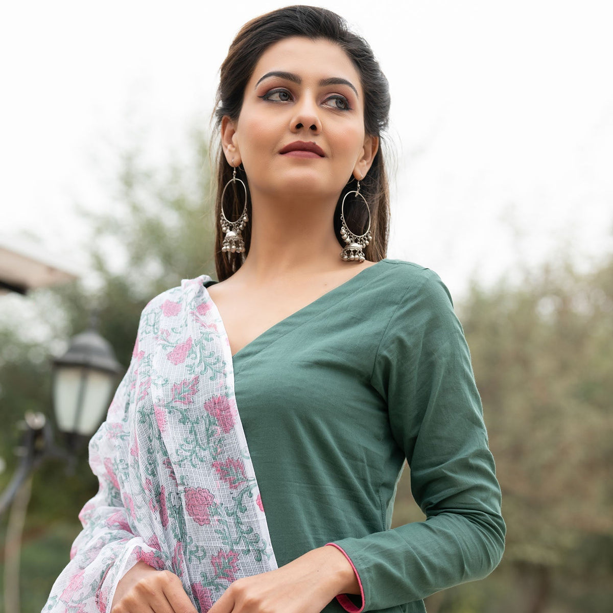 Green Doria Dupatta Suit Set