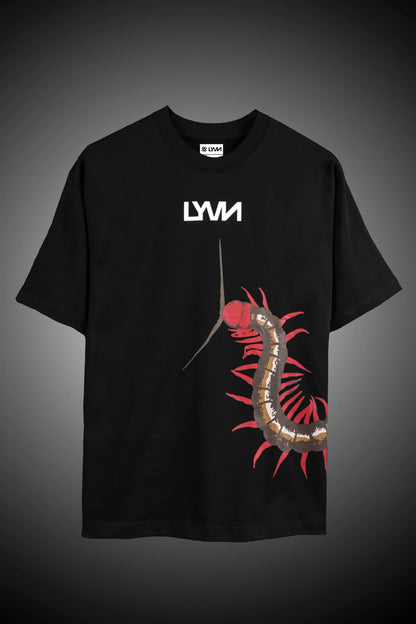 Black Centipede Oversized T-Shirt