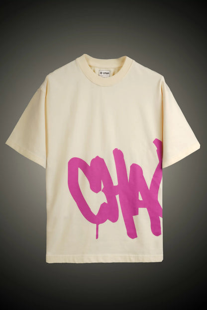 Beige Chaotic Oversized T-Shirt