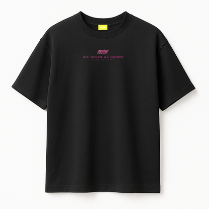 Night Club Round Neck Printed Black T-Shirt