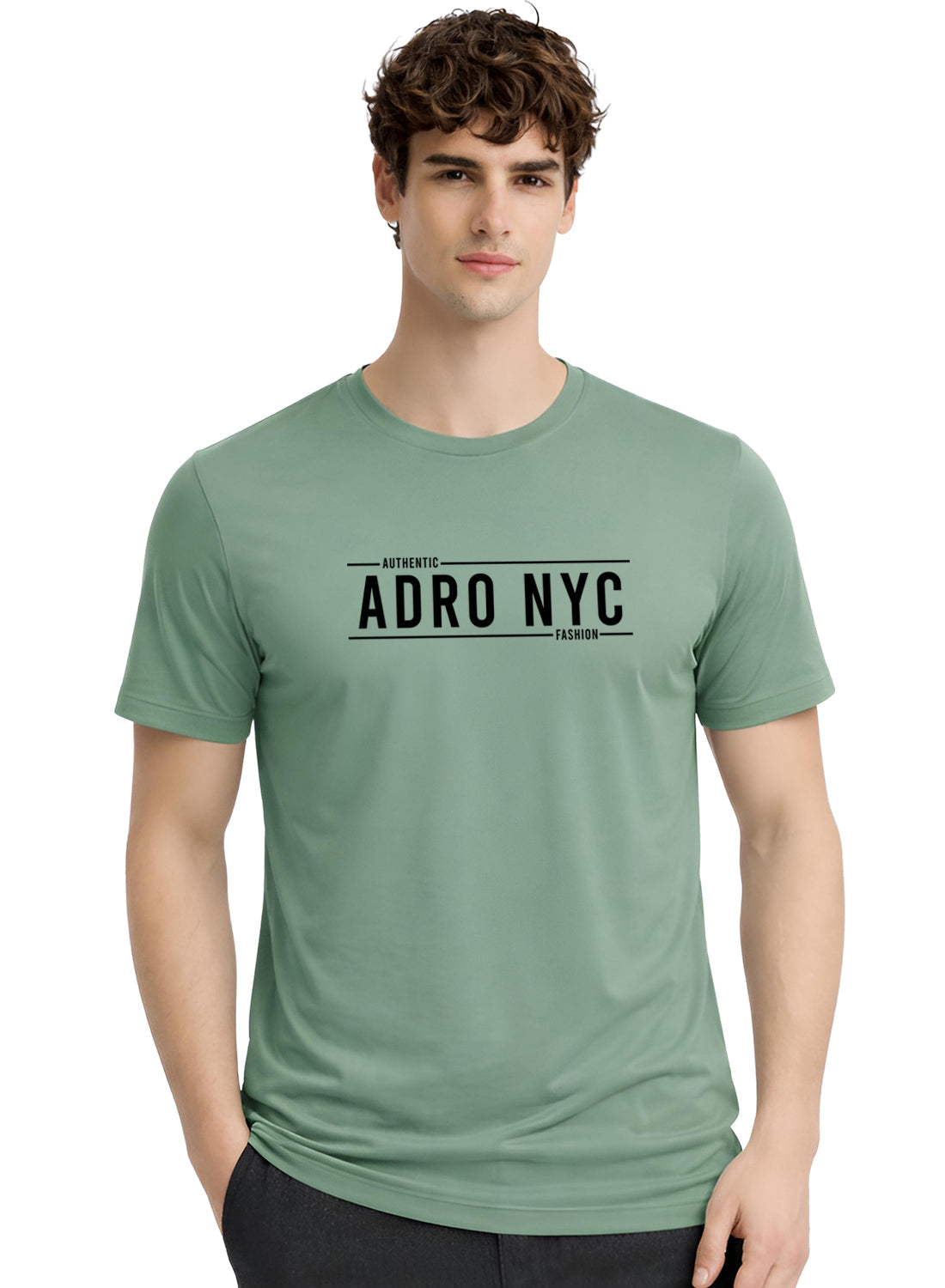 Adro Mens Branded Logo Printed T-Shirt | Typography Print 100% Cotton T shirt | Stylish Tee Summer Regular Fit Graphic Tshirt