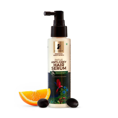 Pilgrim Patu¡ Anti-Grey Hair Serum With 3% MelanoGray |Long Lasting Anti-Greying Effect 90 MILLI_LITRE