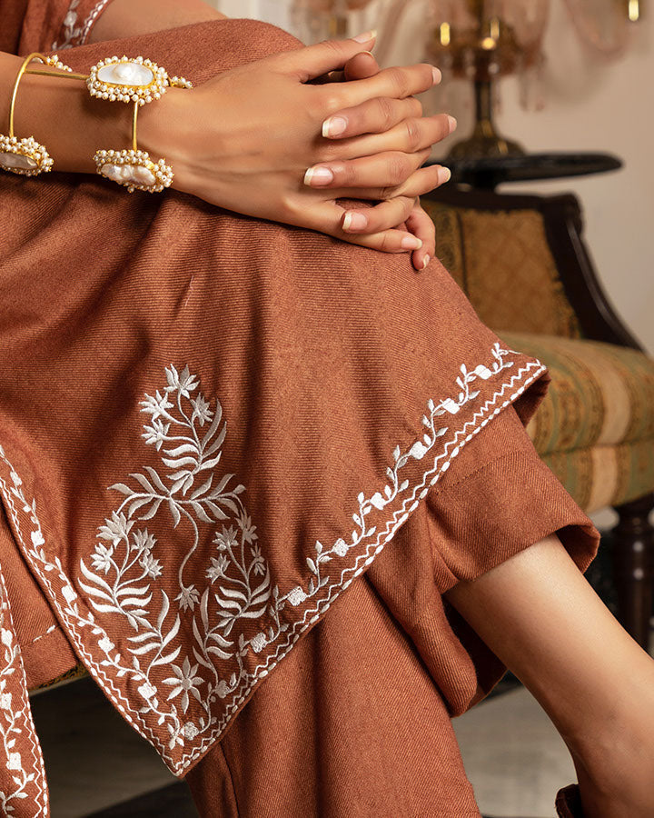 Brown Itrh Kaftan Set