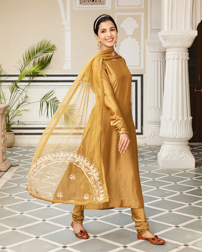 Maharani Golden Chanderi Suit