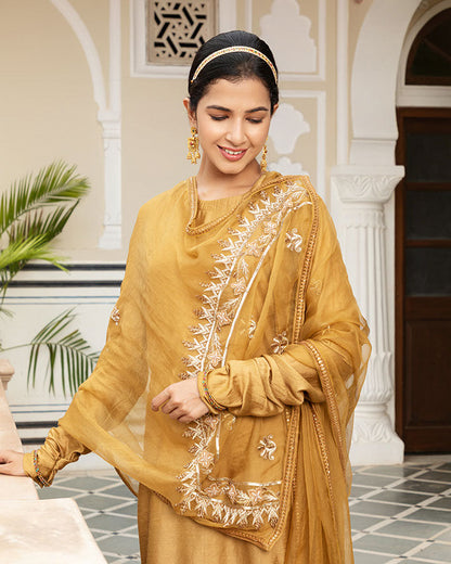 Maharani Golden Chanderi Suit
