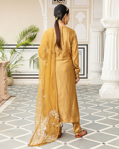 Maharani Golden Chanderi Suit