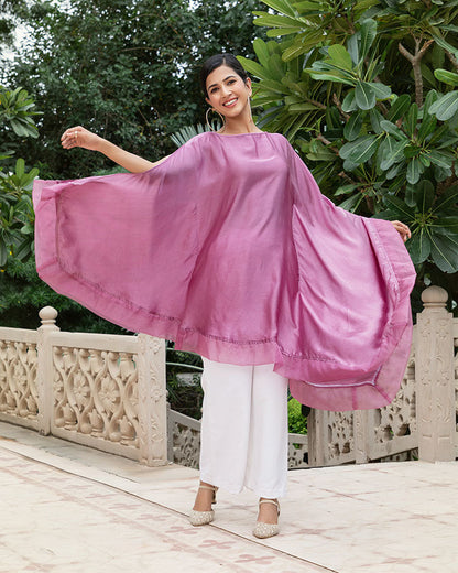 Purple One Sleeve Slit Co-Ord Set