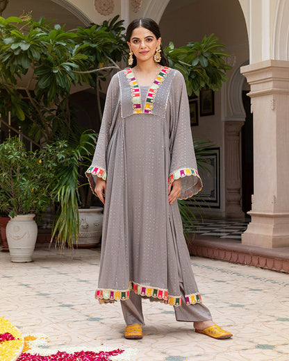 Grey Taj- Mahal Kaftan