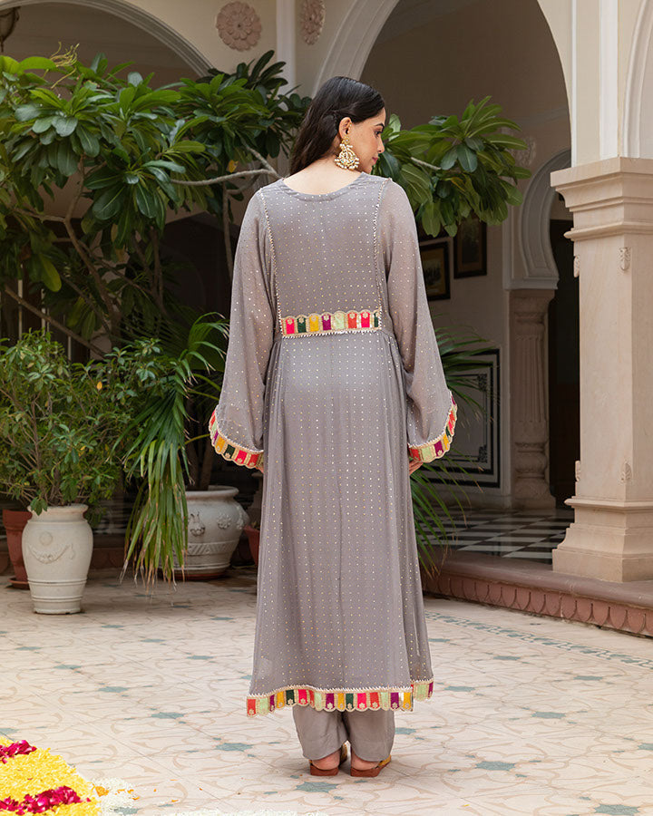 Grey Taj- Mahal Kaftan