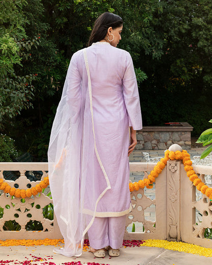 Lilac Border Suit Set