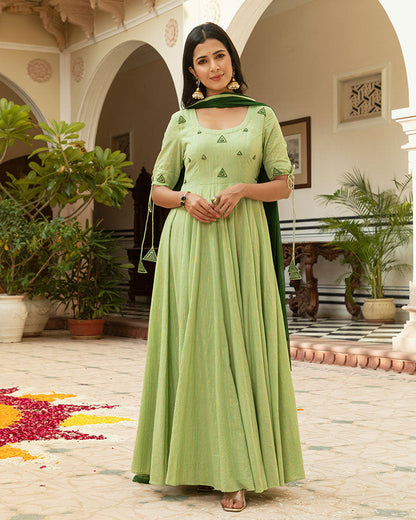 Green Triangle Anarkali