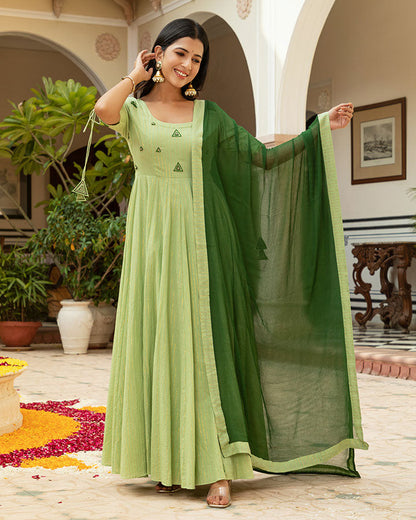 Green Triangle Anarkali