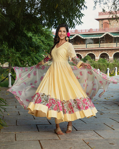 Yellow Blossom Anarkali