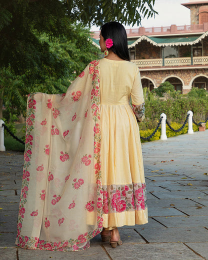 Yellow Blossom Anarkali