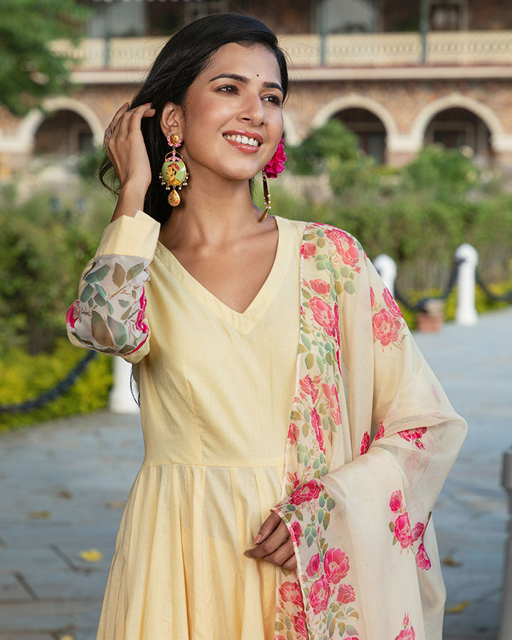 Yellow Blossom Anarkali