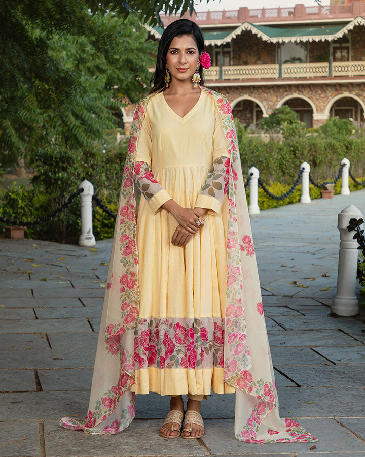 Yellow Blossom Anarkali