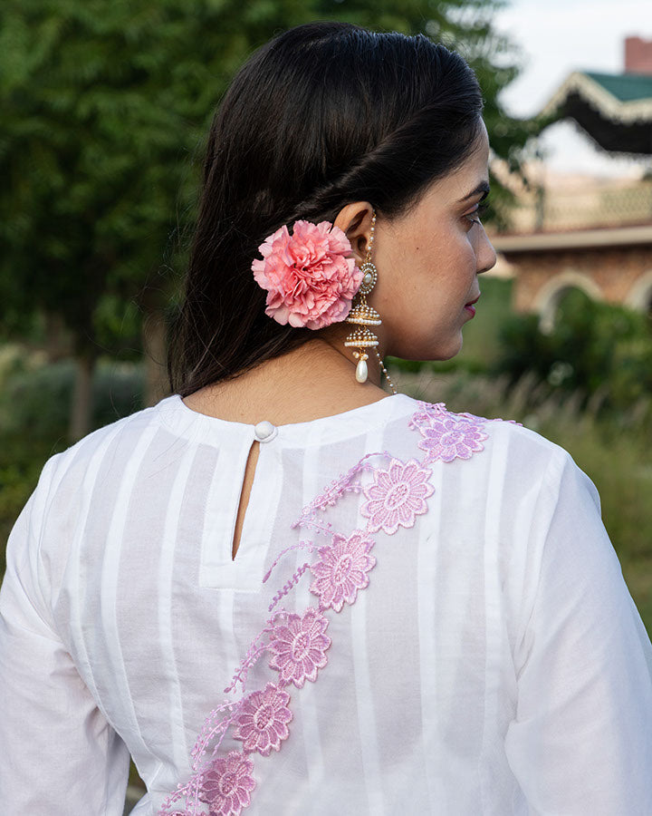 White Begum Anarkali Suit
