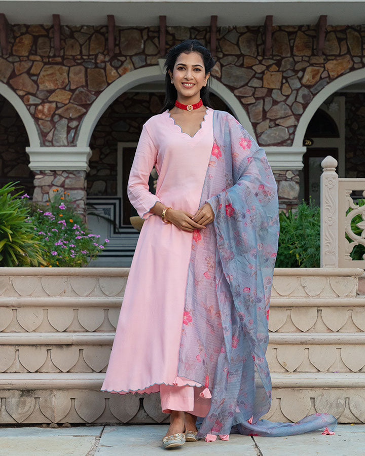 GULABI SCALLOP SUIT SET