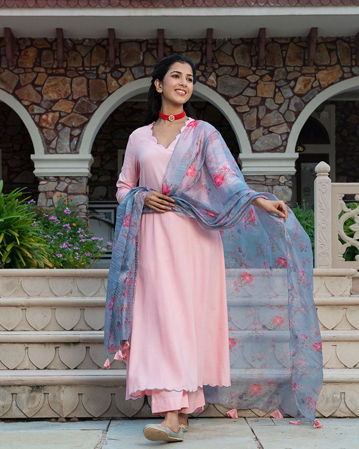 GULABI SCALLOP SUIT SET