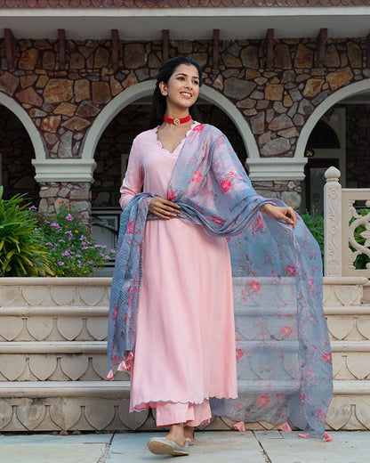 GULABI SCALLOP SUIT SET