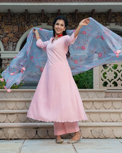 GULABI SCALLOP SUIT SET