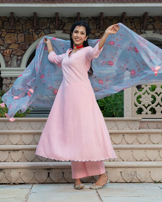 GULABI SCALLOP SUIT SET