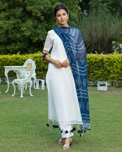 White Tassel Doria Suit