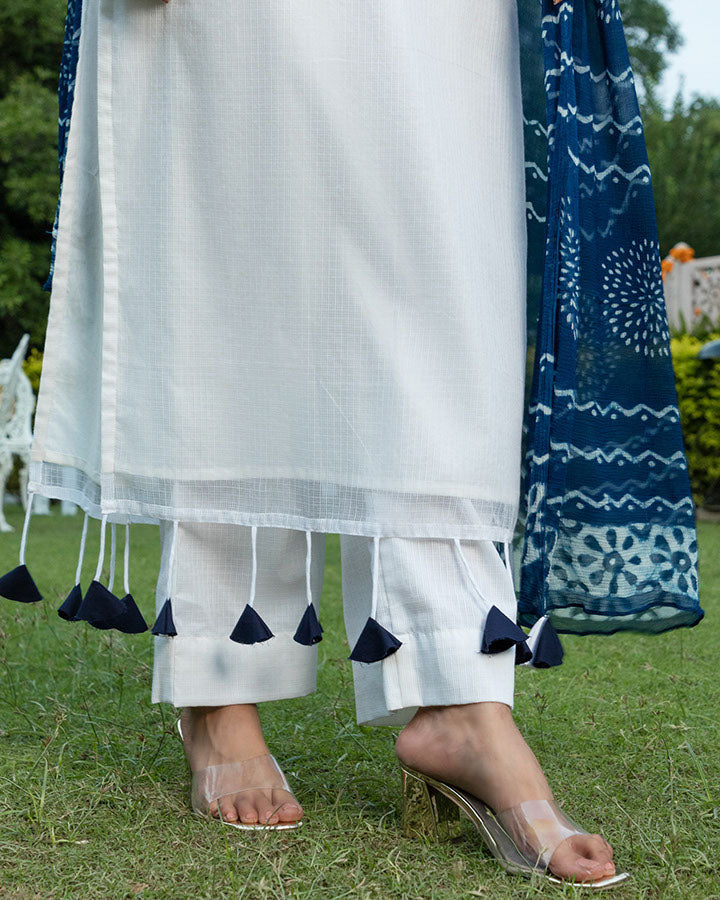 White Tassel Doria Suit