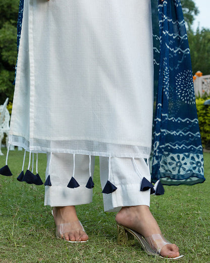 White Tassel Doria Suit