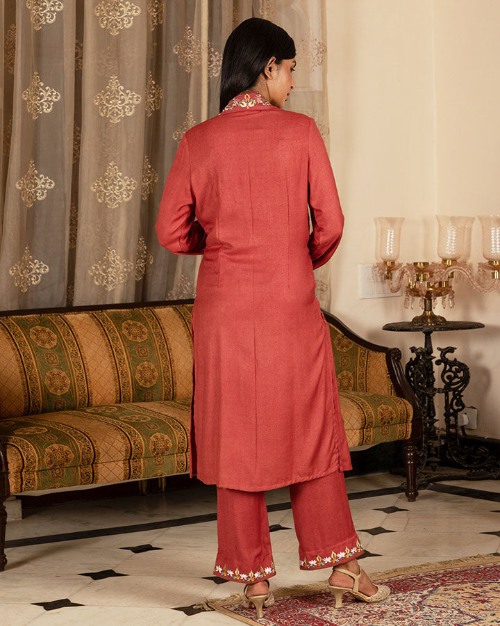 Pink Gulab Jacket Set