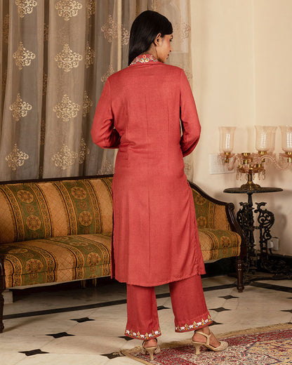 Pink Gulab Jacket Set
