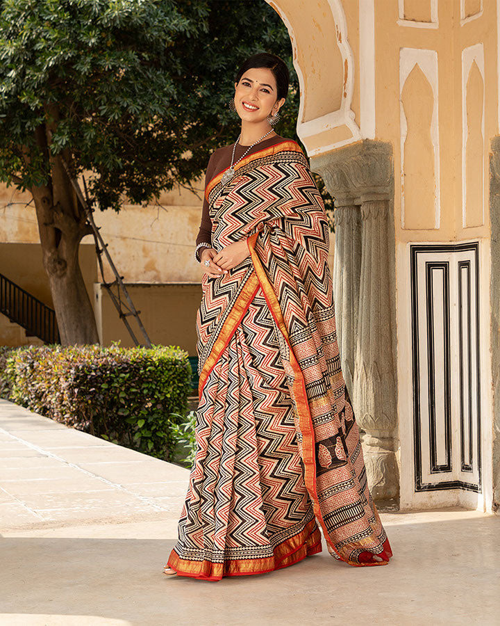 Red Hill Chanderi Saree