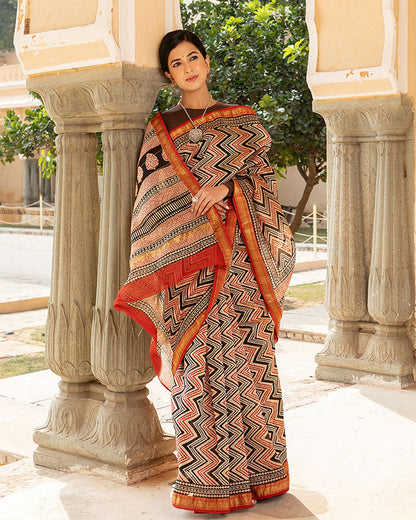 Red Hill Chanderi Saree