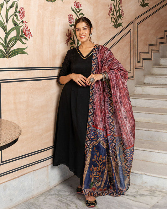 Krsnah Kalamkari Suit Set