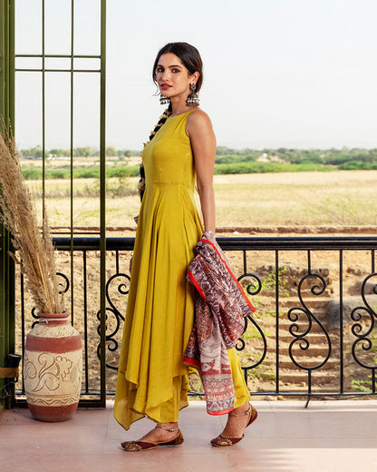 Olive Kalamkari Suit