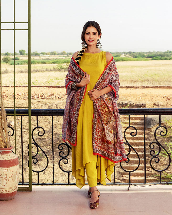 Olive Kalamkari Suit