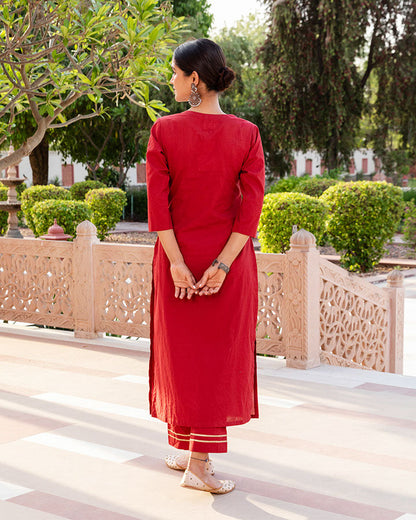 Maroon Doriya Suit