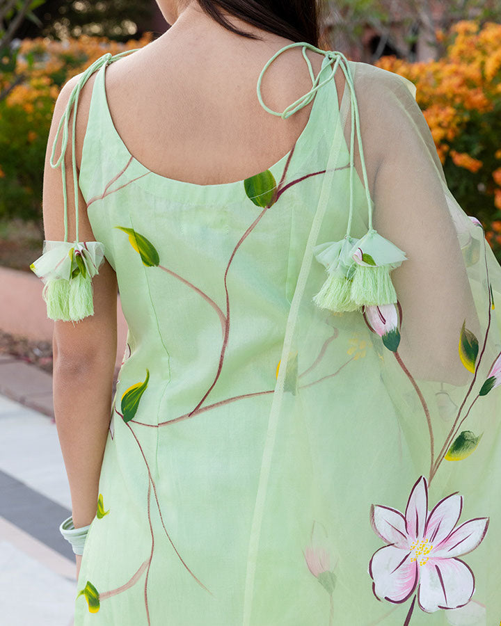 Citrus Green Handpaint Suit
