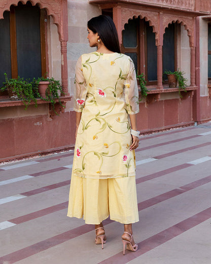 Daffodil Jaal Handpaint Suit