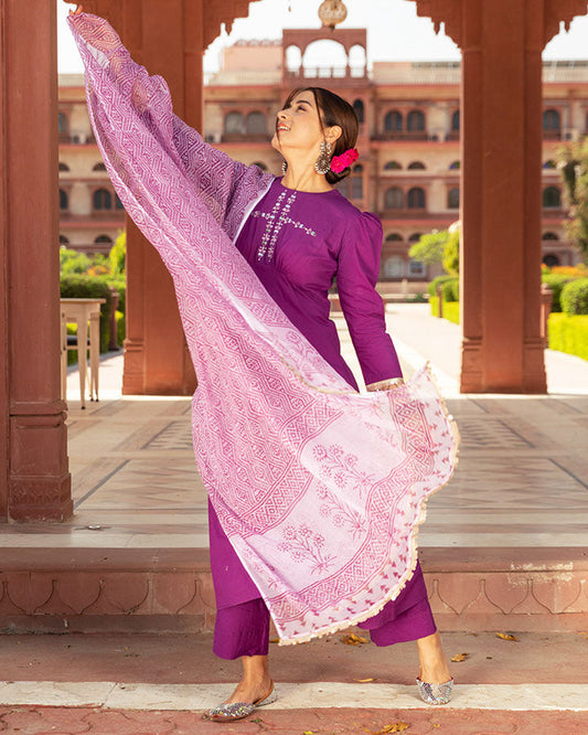 Sheesha Lavender Doriya Suit