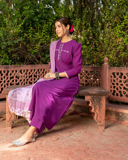 Sheesha Lavender Doriya Suit
