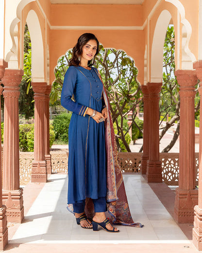 Neel Kalamkari Suit