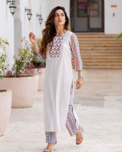 Aftaab Blue Stripe Kurta Set