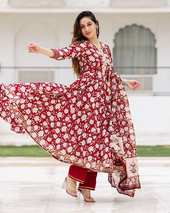 Surkh Cotton Suit Set
